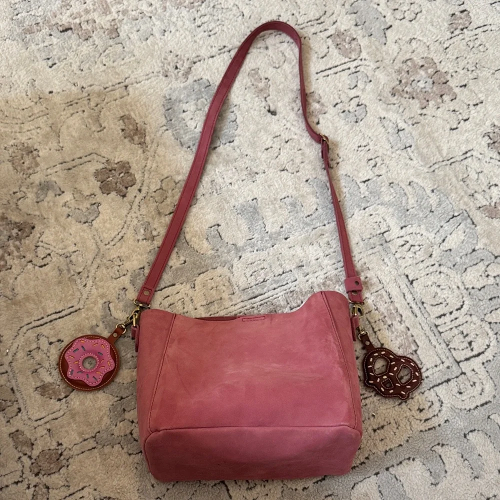 Portland Leather Plum Shoulder Bag - Picture 2 of 2
